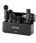 Wireless Lavalier Microphone For iPhone 15 16 17 And USB Type C With 4 Channel Recording Plug And Play Setup in charging case