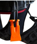 Dope Mini Climbing Wedge For Arborists, Stowable Carabiner Friendly Tool Carrier Felling Wedge attached to harness