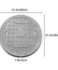 Seamless Resin Septic Tank Cover for Round Garden and Yard Lids, 31.4 by 31.4 by 1.9 Inches, Weatherproof Outdoor Drainage Solution