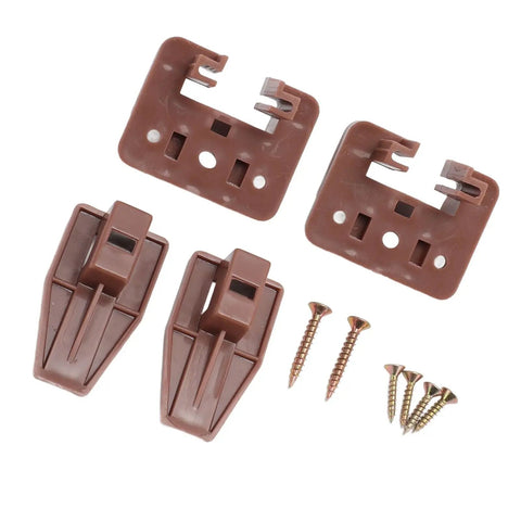Drawer Track Guide and Glides Set for Smooth Installations Durable Plastic Includes Screws 10 Sets for DIY Furniture
