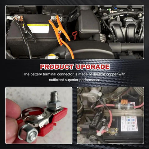 Two Pack Battery Terminal Connectors For Top Post Batteries Positive And Negative Cable Terminals for cars and trucks