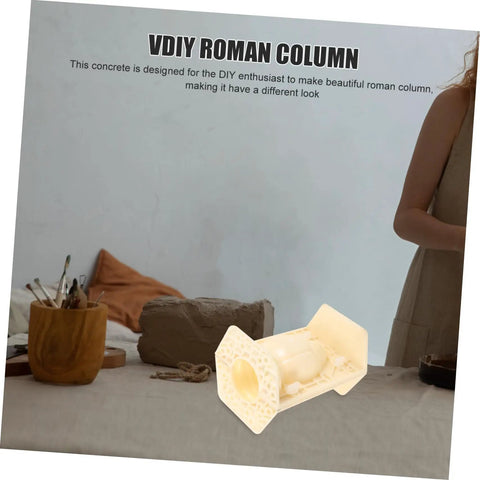 Roman Column Balustrade Mold For DIY Concrete Projects, Lightweight And Easy Release, displayed on a table with DIY tools