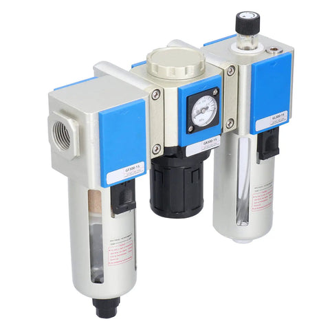 Rugged 1/2 Inch PT Pneumatic Filter Regulator Lubricator Combo For Air Systems With 1.5 MPa Pressure, workshop accessory