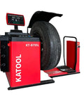 Shop Certified Wheel Balancer Engineered As The Dead Honest Workhorse For Giant 51 Inch Rims And Fleet Trucks Buses Blazing Eight Second Measurement Cycle 220V Operation - image of professional wheel balancer with 51 inch tire.