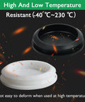 5 Pack Round Hole Plugs 1-1/2 Inch 38mm Silicone Snap In Locking Waterproof Stopper, black and white, temperature resistant -40C to 230C