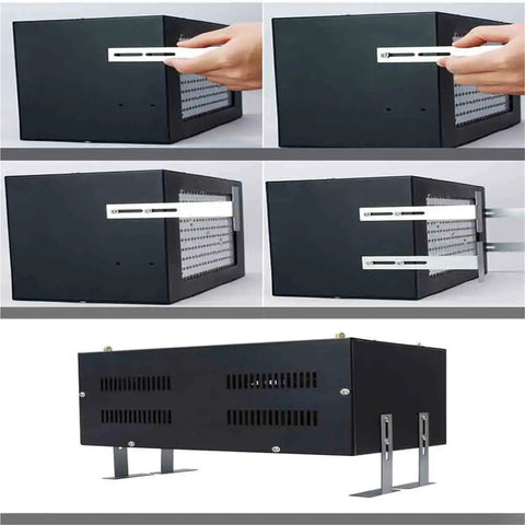 Badass LED UV Curing Lamp For 3D Printing And Resin Builds, showcasing multiple angles and features including hand placement.