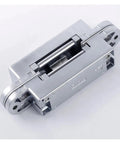 Silver Invisible Hinge 180 Degree Zinc Alloy Hidden Folding Door Hinge Cross for Frameless Interiors Ultra Low Profile Door Hardware