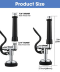 Built Tough Commercial Kitchen Pre Rinse Sprayer 2 Pack Heavy Duty 1.42 Gpm Dishwasher Sprayer dimensions and specs for restaurant use.