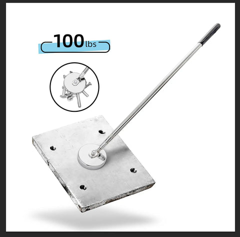 Heavy Duty 100 Pound Magnetic Pickup Tool With Stainless Steel Handle Industrial Strength Magnet Sweeper For Nails Screws Bolts And Metal Debris In Garage Workshop And Construction Sites