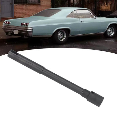 Heavy Duty Pump Drive Pin Fits 283 302 327 350 And 5.7L Small Block Engines With Black Metal Build, 6.02 inches long.