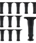 12 Piece Adjustable Bed Support Legs Amp Up Furniture Game With These Badass Risers To Fix Wobbly Beds 5.1 To 8.4 Inch Height Black Plastic Heavy Duty load rating images displaying risers from different angles.