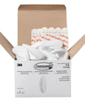 Open box showing Designer Damage Free Wall Hooks Set with Sixteen Hooks and Twenty Four Adhesive Strips Holds Up To Five Pounds No Tools Needed.