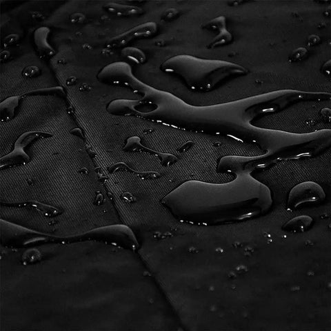 Close-up of waterproof Outdoor Swing Canopy Replacement Cover for 3 Seater Universal Patio Swing with water droplets on fabric.