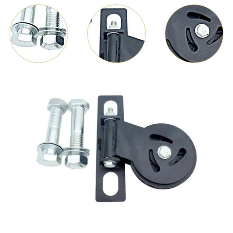 Rotatable Gym Cable Pulley Block for Squat Racks and Home Gyms with bolts, steel construction, adjustable weightlifting pulley system