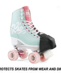 Two Pack Roller Skate Toe Cap Guards Protectors PU Leather Toe Covers on roller skate preventing wear