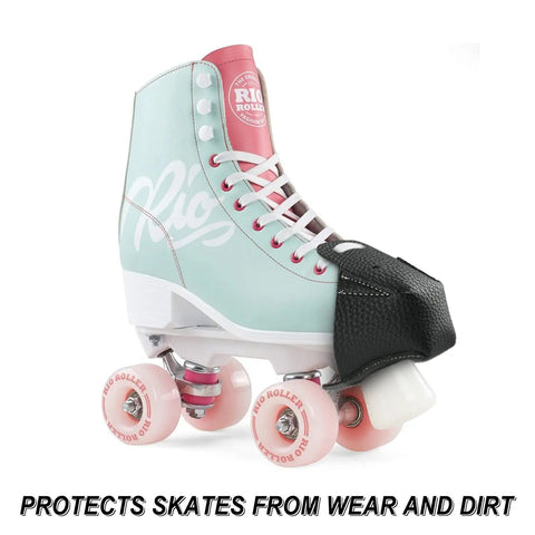Two Pack Roller Skate Toe Cap Guards Protectors PU Leather Toe Covers on roller skate preventing wear