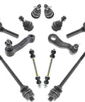 Heavy Duty Front Suspension Rebuild Kit With Ball Joints And Tie Rods Built Tough For 01 To 07 Chevy GMC Trucks and Large SUVs including ball joints and tie rods.