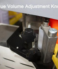 Glue volume adjustment knob on Portable Edge Banding Machine for Woodworking Handy On The Go Edge Bander with Curve and Straight