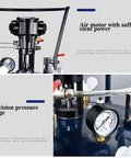 Heavy Duty Workhorse 15.8 Gallon Pressure Paint Pot featuring air motor and precision pressure gauge for efficient mixing.