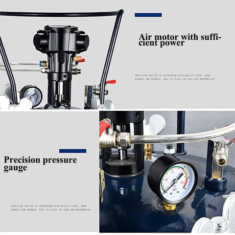 Heavy Duty Workhorse 15.8 Gallon Pressure Paint Pot featuring air motor and precision pressure gauge for efficient mixing.
