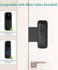 No-Drill Doorbell Mount For Newest Video Doorbell Camera, Anti-Theft 360-Degree Protection installed on a door with Blink camera