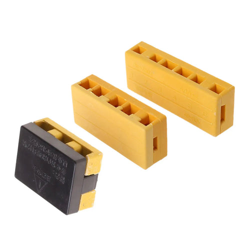Rear Yellow Electric Bicycle Wire Junction Box With Bakelite Insulated Construction Not Water Resistant Frame Mount Plastic And Metal Build 32G Weight Supports Three Settings For Safe Wire Connection And High Heat Flame Retardant Protection