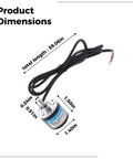 600 P R Incremental Optical Rotary Encoder For Precise Motion Feedback DC 5 To 24V Solid Shaft 4.9 Feet Cable 6 Mm Shaft 1.5 Inch Mounting Built Tough For Automation And CNC Systems dimensions with cable and shaft