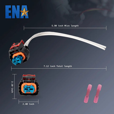 2 Way Multi Purpose Connector Pigtail Replacement Plug And Play For PT2723 13581091 A C And Heater Control Switch Connector Compatible With Chevrolet Cruze Limited 2013 2014 2015 2016, 5.90 inch wire