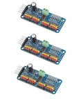 Three PCA9685 16 Channel PWM Servo Driver Board Module With I2C Interface 12 Bit Controller For Arduino And Raspberry Pi 5V To 10V Power Supply 3 Pack