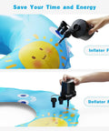 Portable Handy Quick Fill Air Pump For Inflatables With Three Nozzles 110-120V inflating and deflating pool float