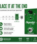 Green Ten Minute Electric Guitar Loop Pedal With Unlimited Overdubs Undo Redo Auto Loop Memory Loop Station And True Bypass