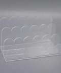 Three Compartment Clear Vertical Mail Holder Desk Organizer With Divider For Home And Office Keeps Bills Documents Envelopes And Stationery Neat And Tidy In Plain View With Transparent Acrylic, acrylic construction, side view