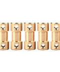 Front view: KANASI shaft couplers, brass sleeve adapters for 2.3–4.0 mm shafts, set of 8.