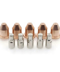 Electrode Tip For Hobart AirForce 250Ci HP 25 Torch And AirForce 500I HP 50 Plasma Cutter Replacement Consumables, copper and silver tips