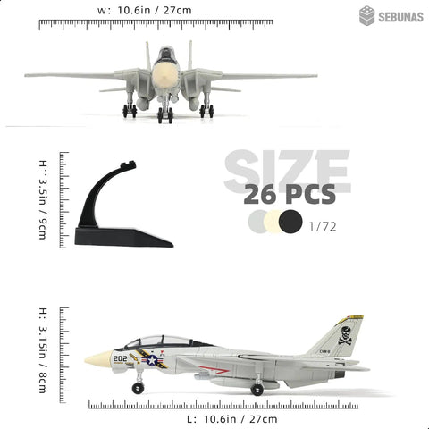 F-14 Tomcat 3D Quick Build Model Kit For Adults Fighter Jet Puzzle Dope DIY Military Aircraft Building Kit display view