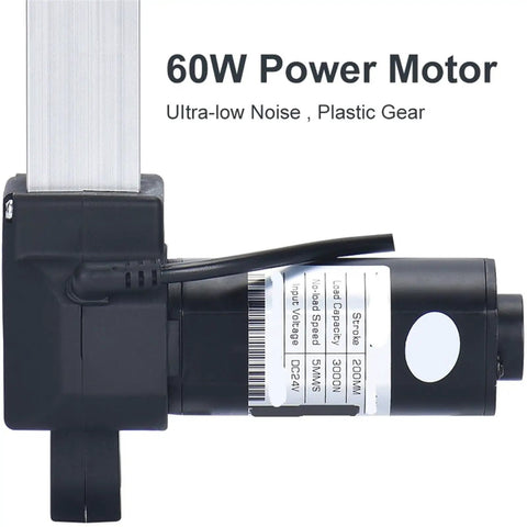 12V Electric Linear Actuator 2400N Beefy Motion High Precision Sliding Table For Industrial Automation With Smooth Action Durable Build And Controller Compatibility For Reliable Repeats And Heavy Loads, 600mm stroke, steel housing