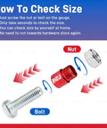 Nut And Bolt Thread Checker Kit With 28 Standard And 24 Metric Sizes In A Handy Box Set The Ultimate Thread Gauge in use