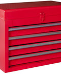Rolling Garage Workshop Tool Organizer With Detachable Four Drawer Chest Large Storage Cabinet And Adjustable Shelves Lockable Steel Construction Red Finish Built For Heavy Duty Tool Storage And Quick Access In Any Shop
