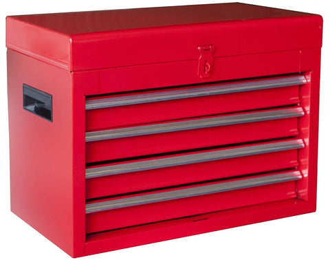 Rolling Garage Workshop Tool Organizer With Detachable Four Drawer Chest Large Storage Cabinet And Adjustable Shelves Lockable Steel Construction Red Finish Built For Heavy Duty Tool Storage And Quick Access In Any Shop