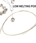 Soldering Wire Pro Grade Low Melting Point For Jewelry Making And Copper Welding next to beaded jewelry pieces.