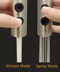 Two Function Kitchen Sink Faucet Sprayer Head With ABS Plastic Brushed Finish G 1/2 Male Connector Stream And Spray Modes