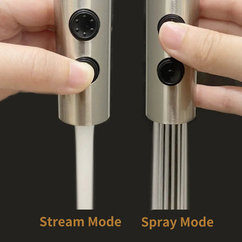 Two Function Kitchen Sink Faucet Sprayer Head With ABS Plastic Brushed Finish G 1/2 Male Connector Stream And Spray Modes