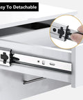 Heavy Duty Soft Close Drawer Slides 800mm Full Extension Three Section Rails for Cabinets with Quick Detach Buckle