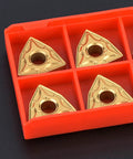 10 Pack WNMG 432 Carbide Insert Blades For CNC Lathe Turning in red holder