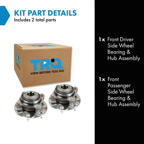 Drop In Ready Front Left And Right Wheel Bearing And Hub Assembly Set For Rear Wheel Drive Toyota 4Runner 2WD 05 15 Pre Runner 2WD 03 23 Tacoma 2WD And 07 14 FJ Cruiser 2WD Replacement Parts kit with box and assemblies