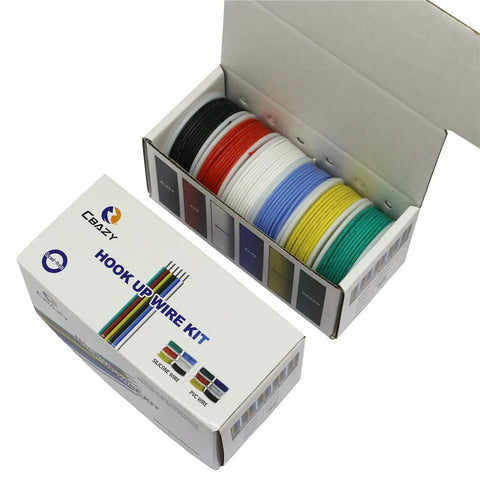 18 Gauge Silicone Rubber Wire Kit For DIY Electronics, Flexible Stranded Wire, 6 Color Coded 16.4 Feet Each, 600V Rating, -60C To 200C, Tin Copper For Easy Soldering And Heat Dissipation, Ideal For Prototyping And Hookup Projects