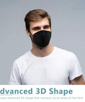 Man wearing KN95 Face Mask 60 Pack Five Layer Cup Style Dust Protection Masks For PM25 Breathing Comfort For Men And Women