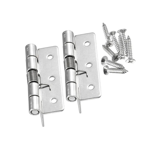 Rotating Concealed Door Hinges Set Of 2 With Self Closing Spring Stainless Steel Adjustable Speed Heavy Duty
