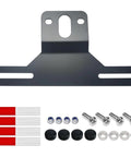 Beefed Up Heavy Duty Black Stainless Steel Trailer License Plate Bracket Holder Universal Light Mounting Kit components