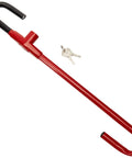 Red Pedal To Steering Wheel Lock For Cars, Heavy Duty Anti Theft Device With 5.25 Inch Reach, Quick Install, High Visibility Lock